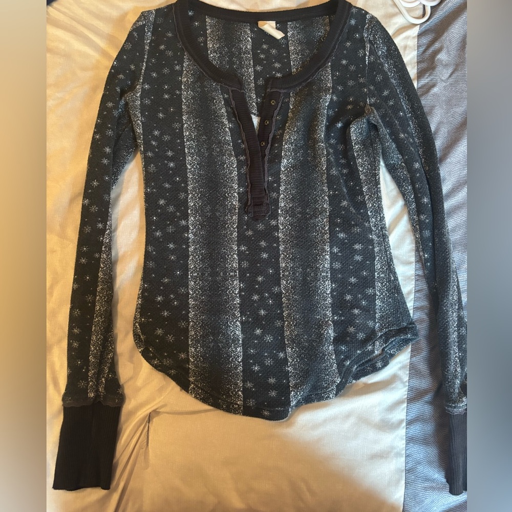 Free People Long Sleeve Button Up Size Small
